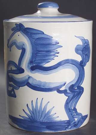 Blue Horse Large Canister & Lid