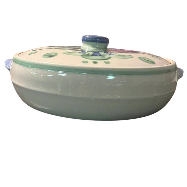Bouquet 4 Quart Round Covered Casserole
