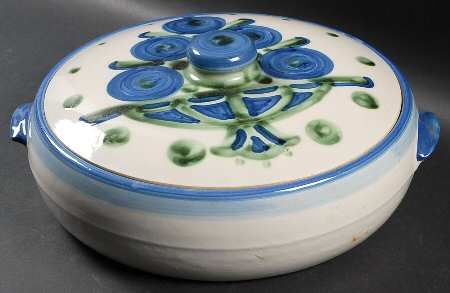 Bouquet 3 Quart Round Shallow Covered Casserole