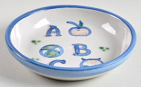 Country Scene Blue Child's Plate