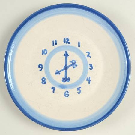 Country Scene Blue Salad/Dessert Plate