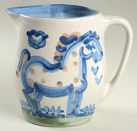 Country Scene Blue 24 Oz Pitcher