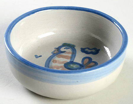 Country Scene Blue Fruit/Dessert (Sauce) Bowl
