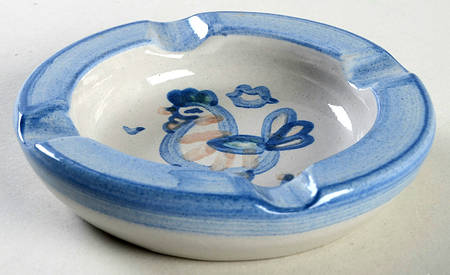 Country Scene Blue 5" Ashtray