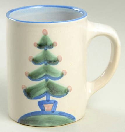 Country Scene Blue Mug
