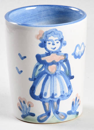 Country Scene Blue Julep Cup