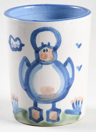 Country Scene Blue Julep Cup