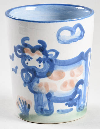 Country Scene Blue Julep Cup