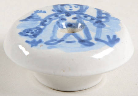 Country Scene Blue Drawer/Cabinet Pull/Knob