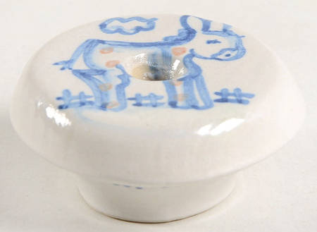 Country Scene Blue Drawer/Cabinet Pull/Knob