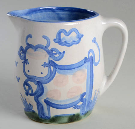 Country Scene Blue 24 Oz Pitcher