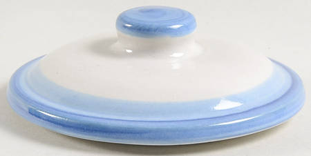 Country Scene Blue Lid for Porringer