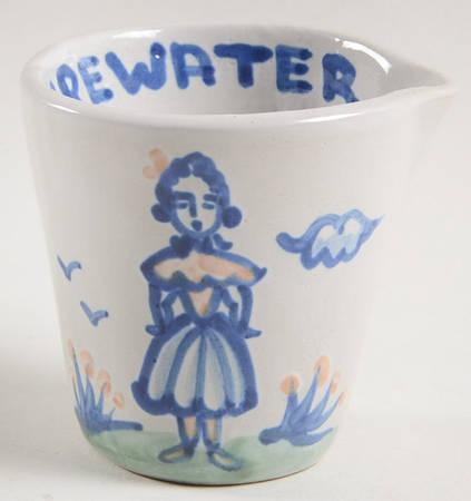 Country Scene Blue Jigger