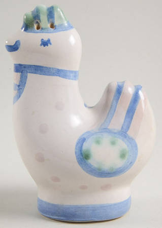 Country Scene Blue Figural Pepper Shaker