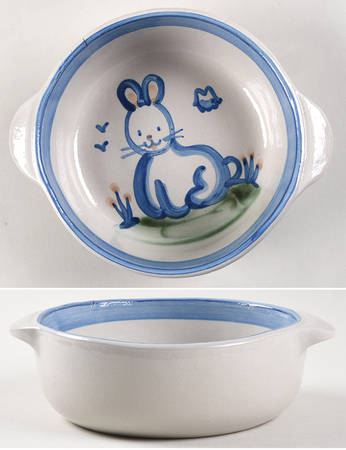 Country Scene Blue 6" Round Open Casserole