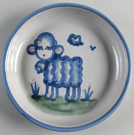Country Scene Blue 9" Pie Baking Plate