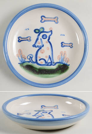 Country Scene Blue 7" Individual Pasta Bowl