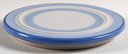 Country Scene Blue Round Butter No Lid