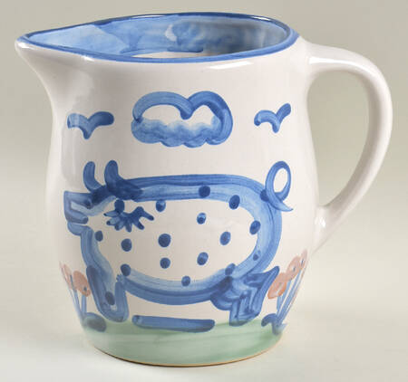 Country Scene Blue 64 Oz Pitcher