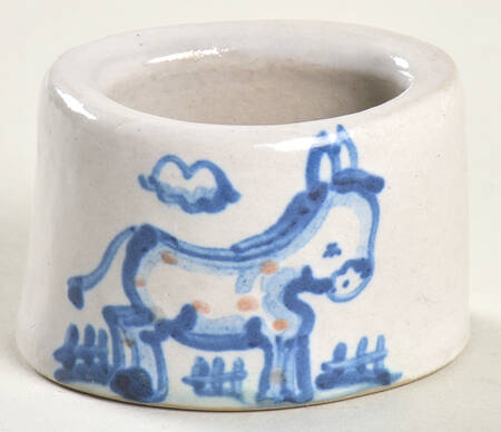 Country Scene Blue Napkin Ring