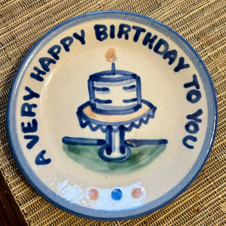 Country Scene Blue Coaster