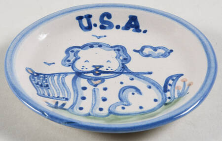 Country Scene Blue Coaster