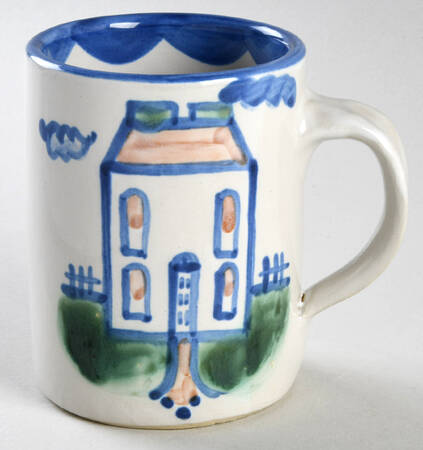 Country Scene Blue Mug