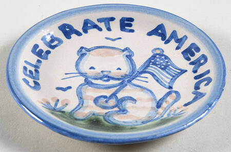 Country Scene Blue Coaster