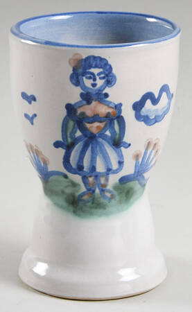 Country Scene Blue Single Egg Cup