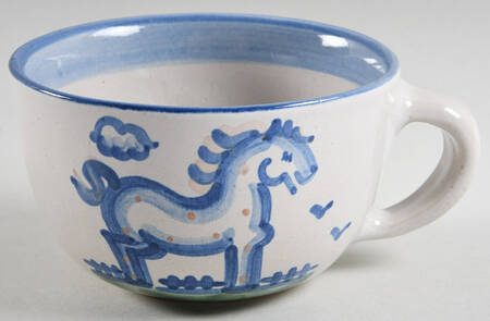 Country Scene Blue Oversized Cup