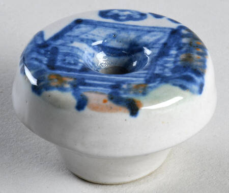 Country Scene Blue Drawer/Cabinet Pull/Knob