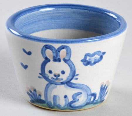 Country Scene Blue Votive Candleholder