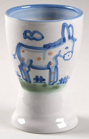 Country Scene Blue Single Egg Cup