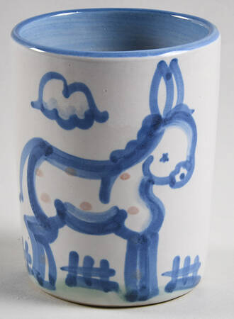 Country Scene Blue Julep Cup