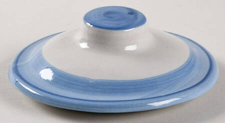 Country Scene Blue Lid for Porringer