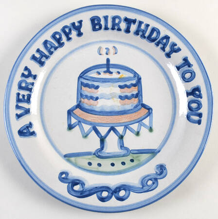 Country Scene Blue 12" Chop Plate (Round Platter)