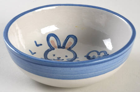 Country Scene Blue Coupe Cereal Bowl