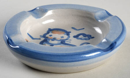 Country Scene Blue 5" Ashtray