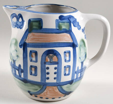 Country Scene Blue 64 Oz Ice Lip Pitcher