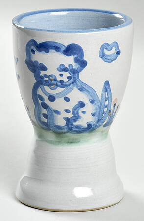 Country Scene Blue Single Egg Cup