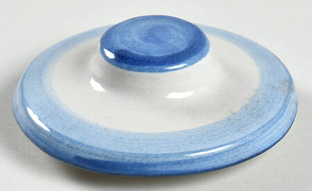 Country Scene Blue Lid for Honey Pot