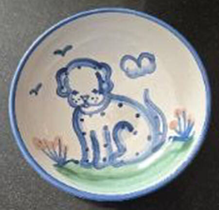 Country Scene Blue 8" Round Vegetable Bowl