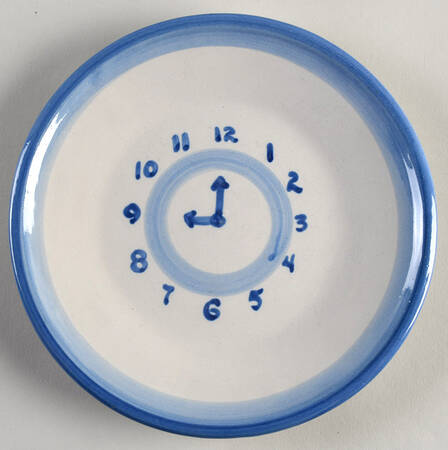 Country Scene Blue Salad/Dessert Plate