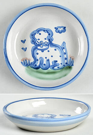 Country Scene Blue 7" Individual Pasta Bowl