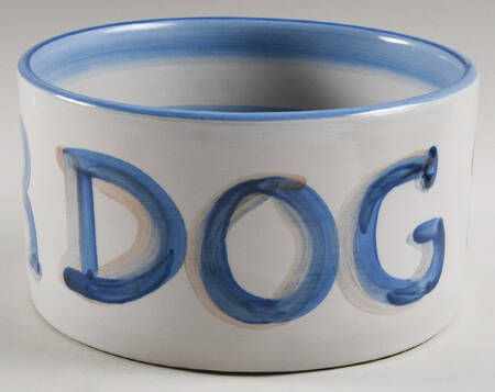 Country Scene Blue Bowl-Pet