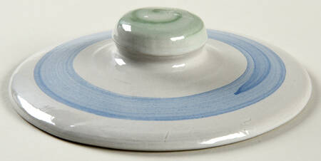 Country Scene Blue Lid for Medium Canister