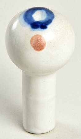 Country Scene Blue Stopper for Handled Vinegar and Oil Set