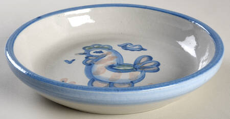 Country Scene Blue 7" Individual Pasta Bowl