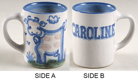 Country Scene Blue Small Mug
