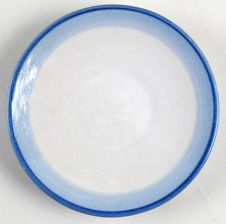 Country Scene Blue Saucer for Flat Cup